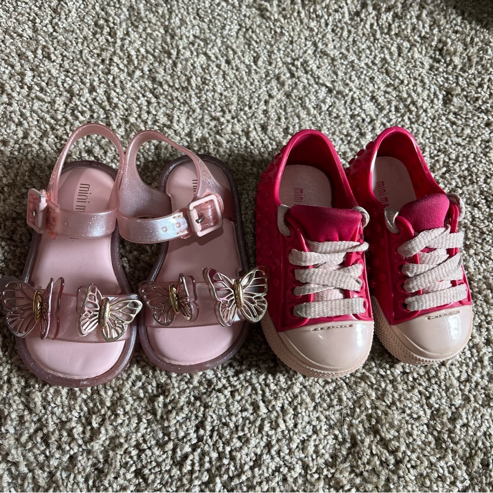 Mini Melissa Baby Toddler Shoe bundle size 5c
